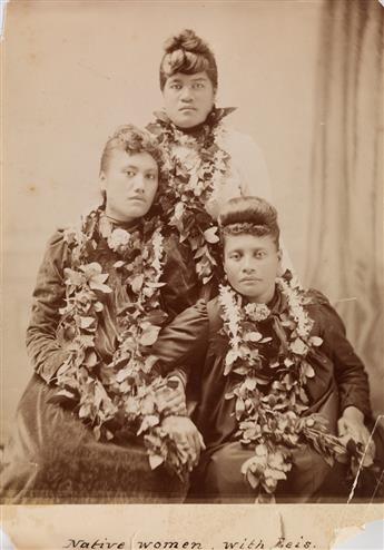 (HAWAII) A group of 18 photographs of colonial Hawaii, with occpationals and topographic views.